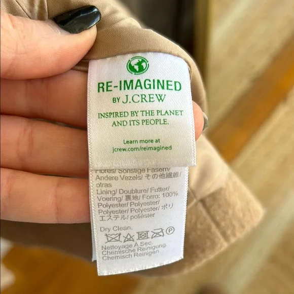 J. Crew City Coat in Heather Acorn, Size 2 - Picture 6 of 8